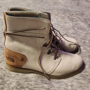 North Face Gran/Tan Suede Lace Boots Womens 10.5
